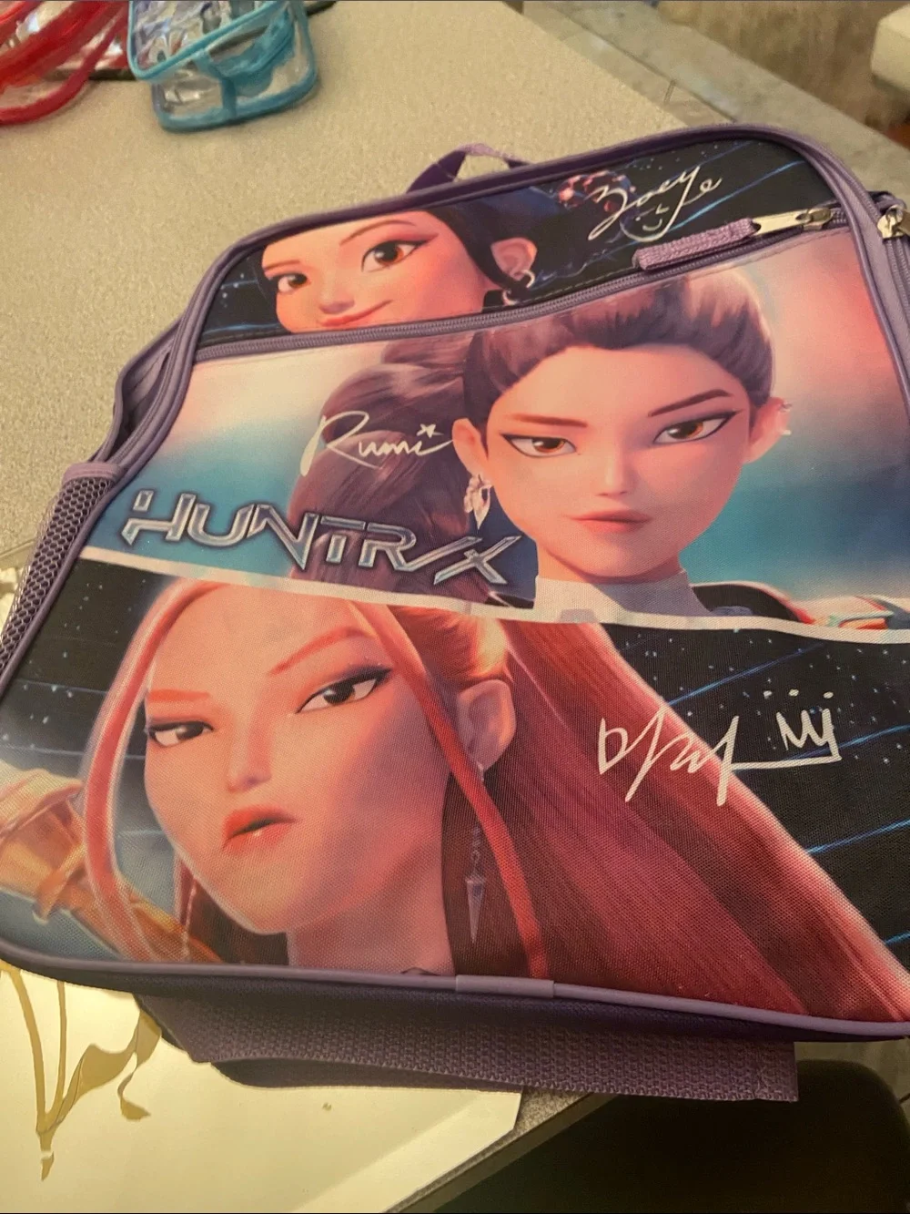 Purple Girls' Character Print Backpack - Hunter X Style